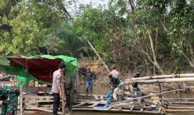 Sukses! Satgas Pamtas Yonarmed 10/Bradjamusti Menegakkan Ketertiban dengan Menyikapi Kegiatan Pertambangan Emas Ilegal