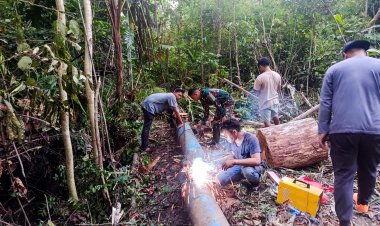 Masyarakat Resah Air Tidak Mengalir Satgas Yonif 122/TS Pos Kout Lakukan Ini