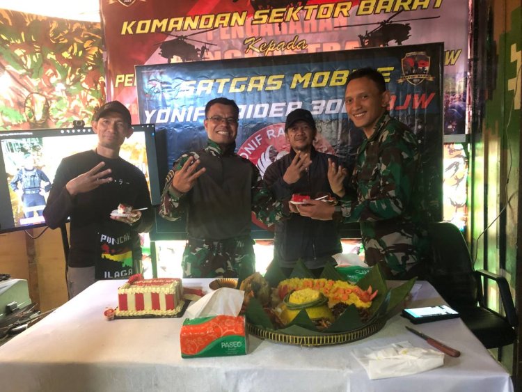 Perayaan Meriah HUT Ke-63 Yonif Raider 300/Brajawijaya Bersama Seluruh APKAM di Papua