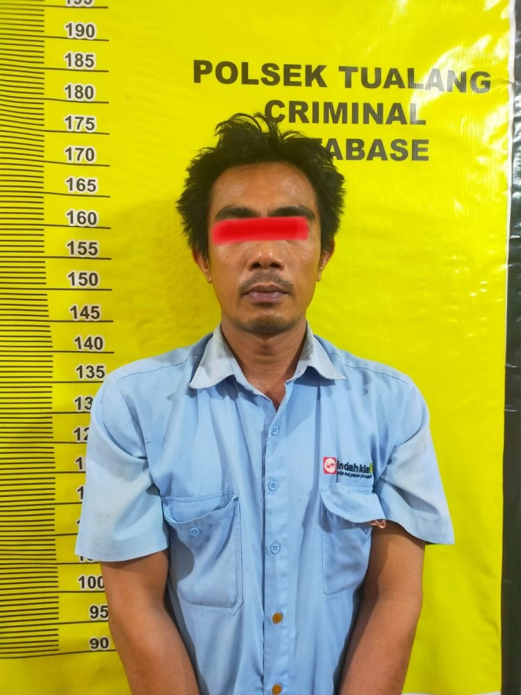 Tim Opsnal Polsek Tualang bersama Security PT.IKPP berhasil melakukan Penangkapan pelaku pencurian cable grounding/arde milik PT IKPP Tbk