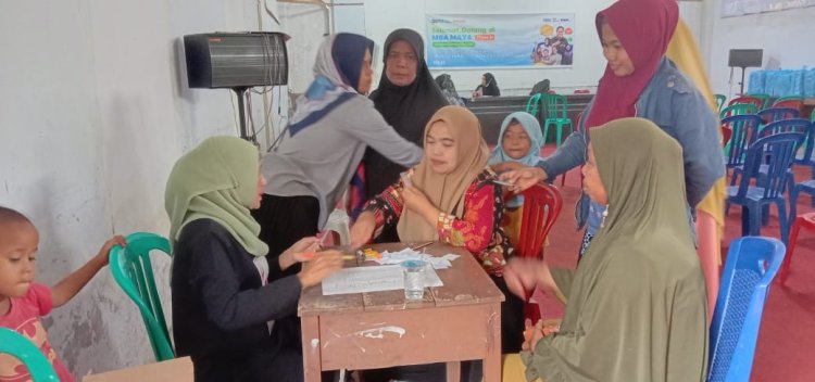 PETUGAS KESEHATAN PUSKESMAS MUNGKA, LAKUKAN PENGECEKAN PENYAKIT TIDAK MENULAR "GRATIS"