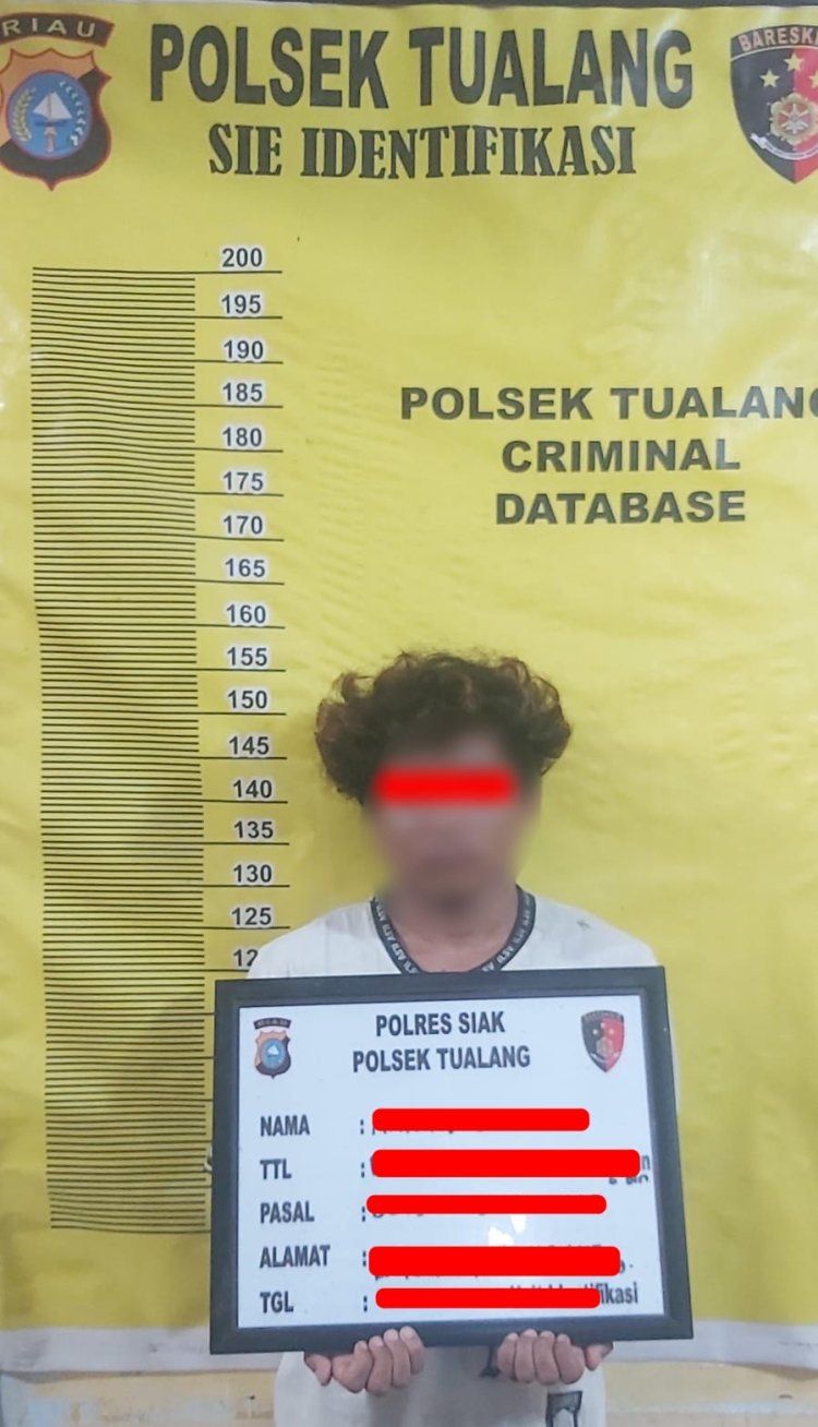 Ancam Akan di Bunuh, Tim Opsnal Polsek Tualang Tangkap Terduga Pelaku Cabul Anak Dibawah Umur