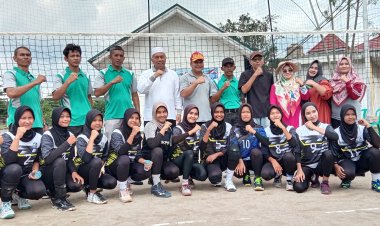 PERTANDINGAN BOLA VOLI PIALA BUPATI CUP TINGKAT KECAMATAN MASUK HARI KE TUJUH