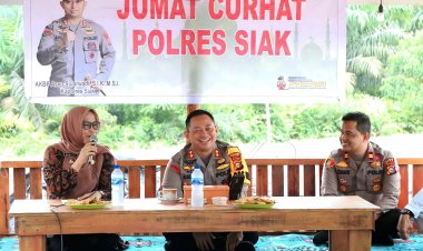 Kapolres Siak Mengungkapkan Solusi Terkait TPS yang Terdampak Banjir pada Acara Jumat Curhat, untuk Memastikan Pemilu Berlangsung Aman dan Lancar