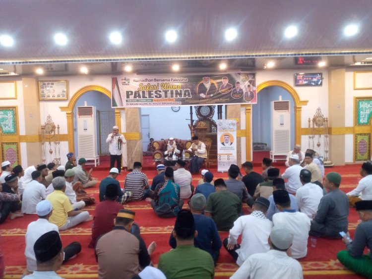 Syafari Ramadhan Ulama Palestina di Masjid Agung Al-Ikhlas Bagansiapiapi