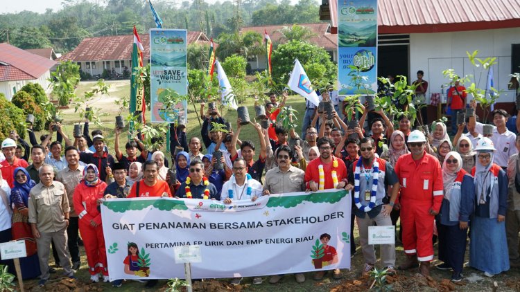 Pertamina EP Lirik Dorong Generasi Muda Lestarikan Lingkungan Melalui Kegiatan Penanaman Pohon di Indragiri Hulu