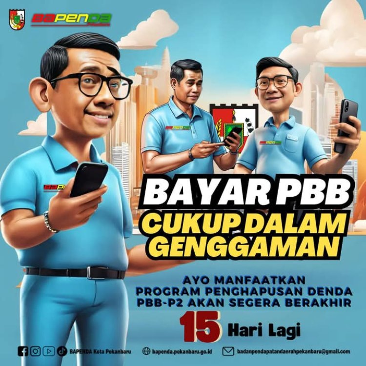 Pemko Pekanbaru Beri Penghapusan Denda PBB-P2, Berlaku hingga 31 Desember 2024
