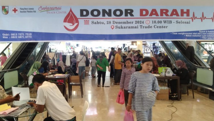 Giat Donor Darah Sukarela di Sukaramai Trade Centre Disambut Hangat Warga Pekanbaru
