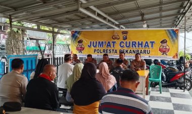 Gelar Jum'at Curhat, Polresta Pekanbaru dan Polsek Sukajadi Tampung Aspirasi Warga 