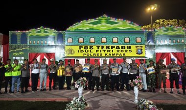 Dirlantas Polda Riau Cek Kesiapan Pos Terpadu dan Pos Pengamanan.