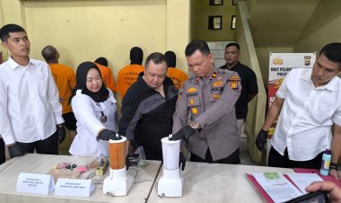 2.500 butir Pil Ekstasi dan 400 Gram Sabu di Musnahkan Polsek Sukajadi