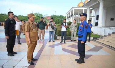 Pemkab Rohil Gelar Apel Perdana Pasca Idulfitri 1446 H, Bupati Bistamam Tekankan Disiplin dan Etos Kerja ASN