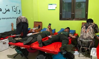 Koramil Ngrampal Donor Darah, TNI Peduli Kemanusiaan