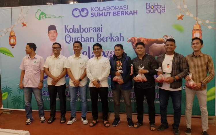 RKBN Qurban Idul Adha 1446 H, Ratusan Relawan Bobby Nasution Bergerak Berbagi