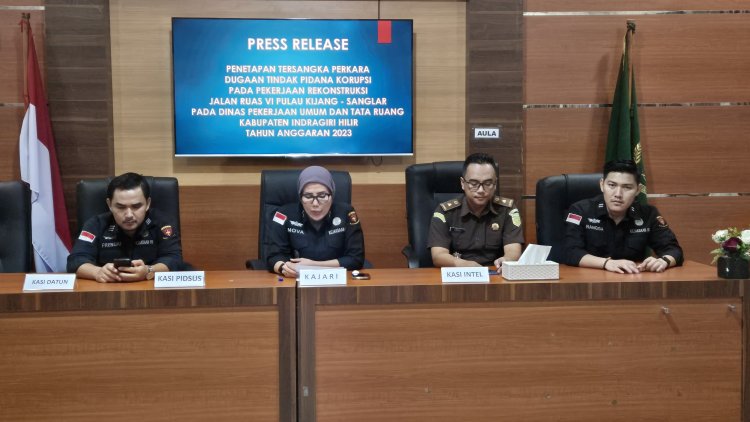 Kejari Indragiri Hilir Tetapkan Tersangka Korupsi Proyek Rekonstruksi Jalan Ruas VI Pulau Kijang – Sanglar Tahun Anggaran 2023