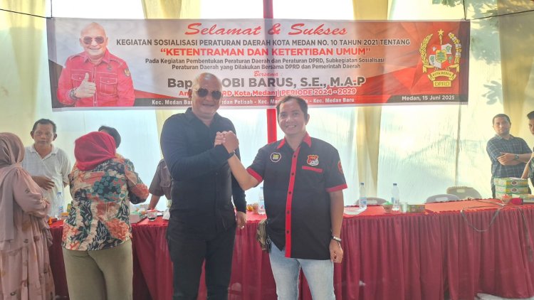 Robi Barus Gelar Sosper Trantibum, Roy Nasution Hadir