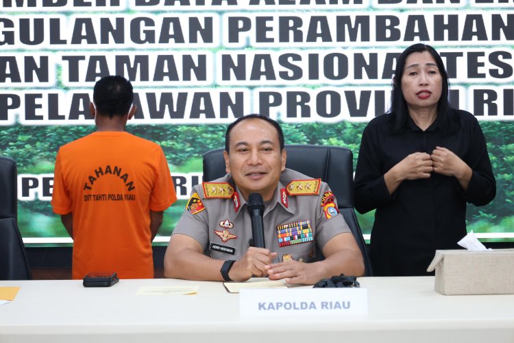 Jual Lahan TNTN, Ketua Adat di Pelalawan Diamankan Polda Riau 