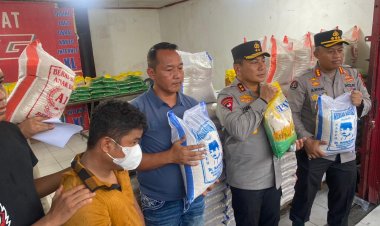 Distributor Beras Oplos di Pekanbaru di Gerebek Polda Riau