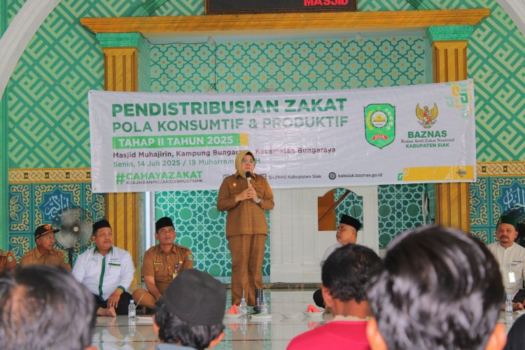 Baznas Siak Salurkan Zakat ke 356 Mustahik Bungaraya