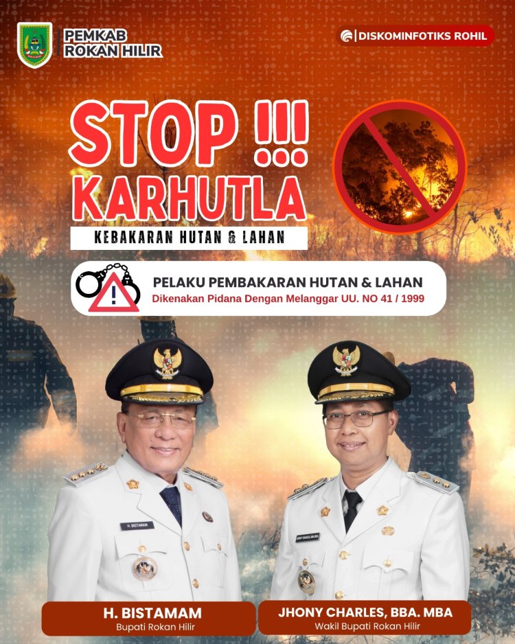 Rokan Hilir Siaga Karhutla, Wabup Larang Pembakaran Lahan