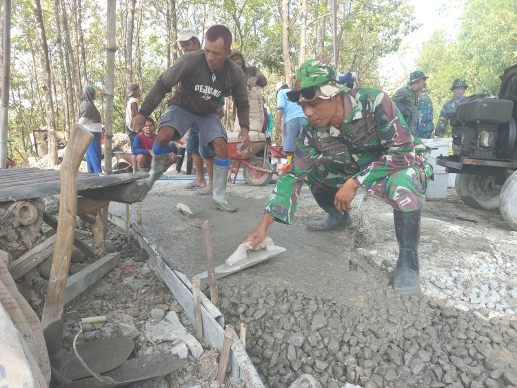 TMMD Boyolali Genjot Pembangunan Jalan Desa Sarimulyo
