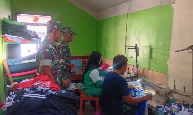 Babinsa Sragen Tinjau UMKM Konveksi, Dorong Kualitas dan Daya Saing