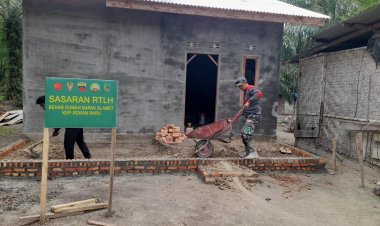 Rehabilitasi RTLH TMMD ke-125 Kodim 0321 Rohil Capai 75 Persen