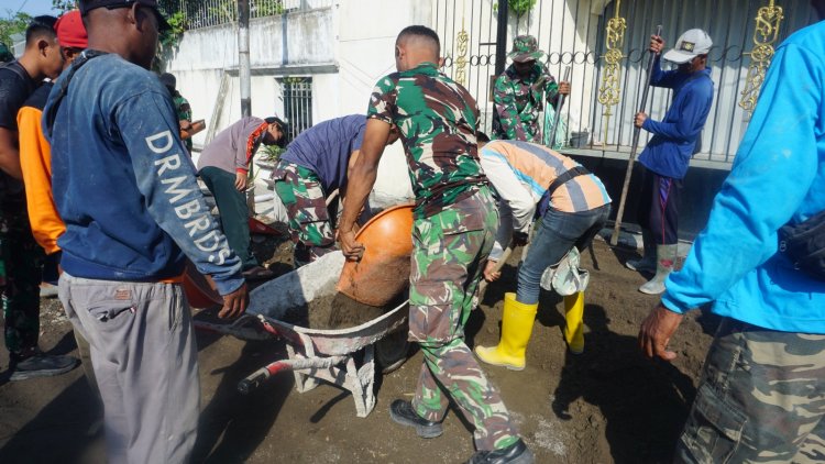 Semangat Satgas TMMD 125 Surakarta Tetap Membara Jelang Penutupan