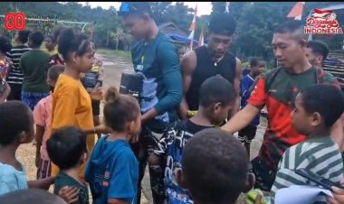 Satgas Yonif 763/SBA Pos Suswa Rayakan HUT RI ke-80 Bersama Warga Maybrat