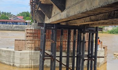 Jembatan Sungai Rokan Ujung Batu Ditutup Total 4 September–9 Oktober 2025