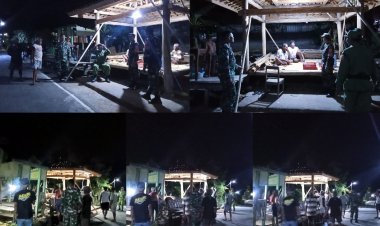 Patroli Malam TNI dan Warga Juwangi Jaga Keamanan Boyolali