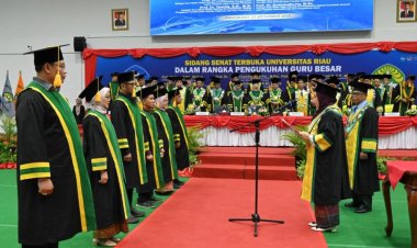 Enam Guru Besar Baru Dikukuhkan, Universitas Riau Perkuat Reputasi Akademik