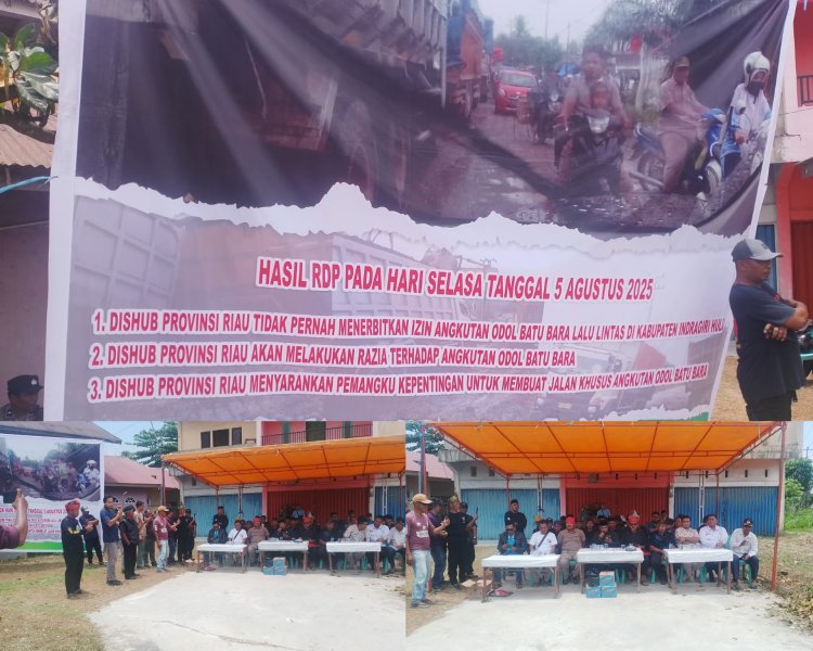 Masyarakat Inhu Deklarasi Stop Truk ODOL Batubara, Tuntut Solusi Nyata