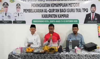 Bupati Kampar Buka TOT Guru TKA/TPA, LPTQ Teguhkan Komitmen Membumikan Al-Qur’an