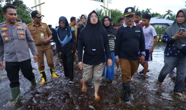 Bupati Afni Zulkifli Tinjau Banjir Koto Gasib, Minta Penanganan Cepat dan Terpadu