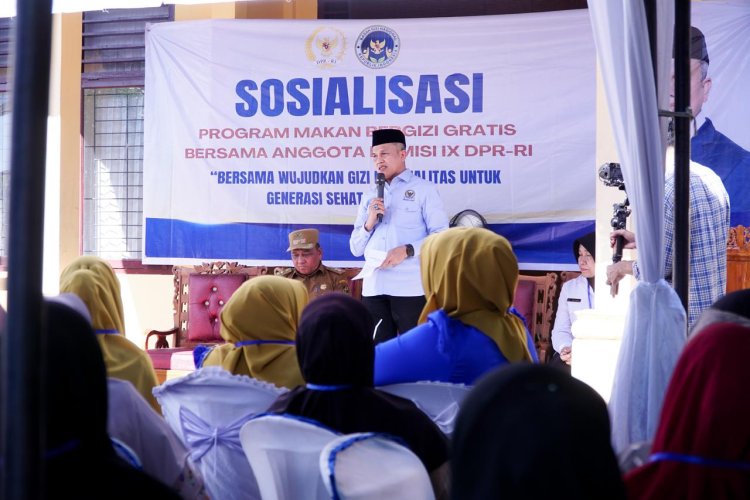 Edukasi Masyarakat Tentang Pola Makan Hidup Sehat, Program Makan Bergizi Gratis di Sosialisasikan di Desa Binuang, Kampar.