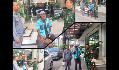 Patroli Humanis Babinsa Kemlayan Jaga Wilayah Kondusif