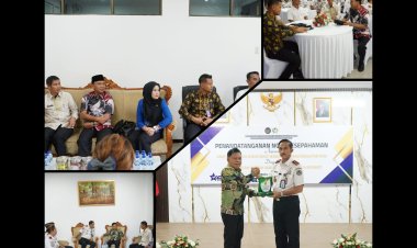 Bupati Meranti dan Kanwil DitjenPAS Riau Teken MoU Pembinaan WBP