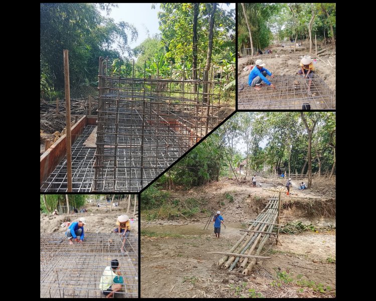 Progres Jembatan Gantung Garuda Boyolali, Konstruksi Besi di Cerme Kian Kokoh
