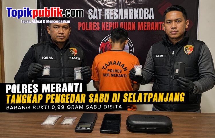 Polres Meranti Tangkap Pengedar Sabu di Selatpanjang, Sita 0,99 Gram