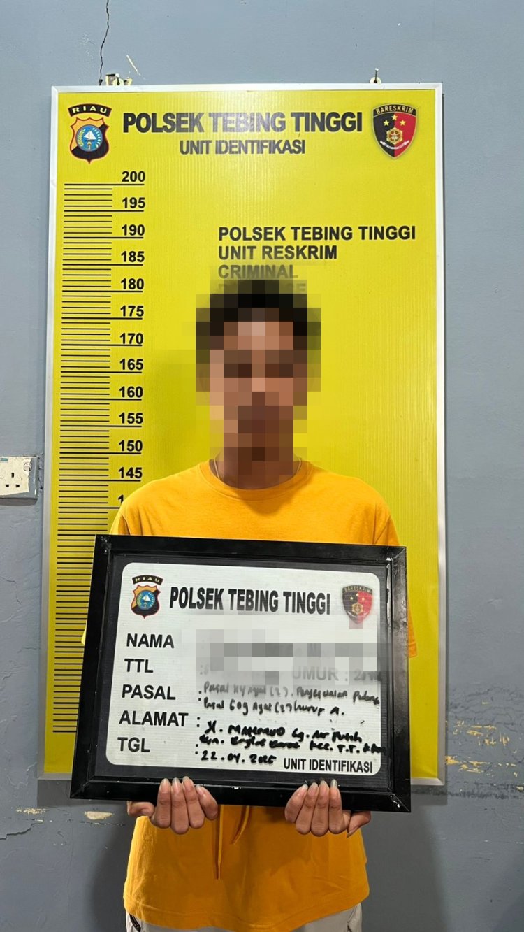 Polsek Tebing Tinggi Sikat Pengedar Sabu 18,87 Gram