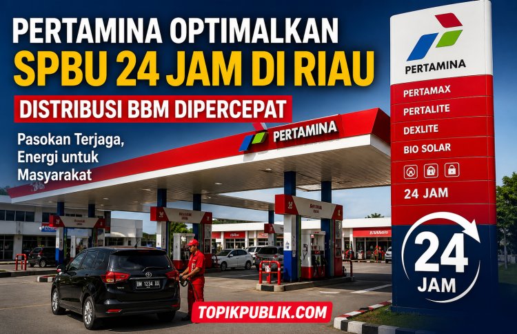Pertamina Optimalkan SPBU 24 Jam di Riau, Distribusi BBM Dipercepat
