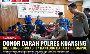 Donor Darah Polres Kuansing Didukung Pemkab, 37 Kantong Darah Terkumpul