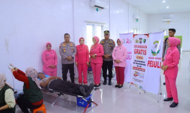 Peringati Hari Bhayangkara Ke -80 Polres Meranti Gelar Donor Darah Bersama Lintas Instansi