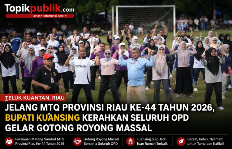 Bupati Suhardiman Kerahkan Seluruh OPD Bersih-Bersih Jelang MTQ Riau Ke-44 di Kuansing