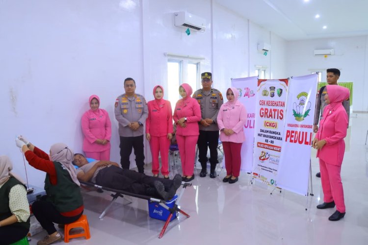 Peringati Hari Bhayangkara Ke -80 Polres Meranti Gelar Donor Darah Bersama Lintas Instansi